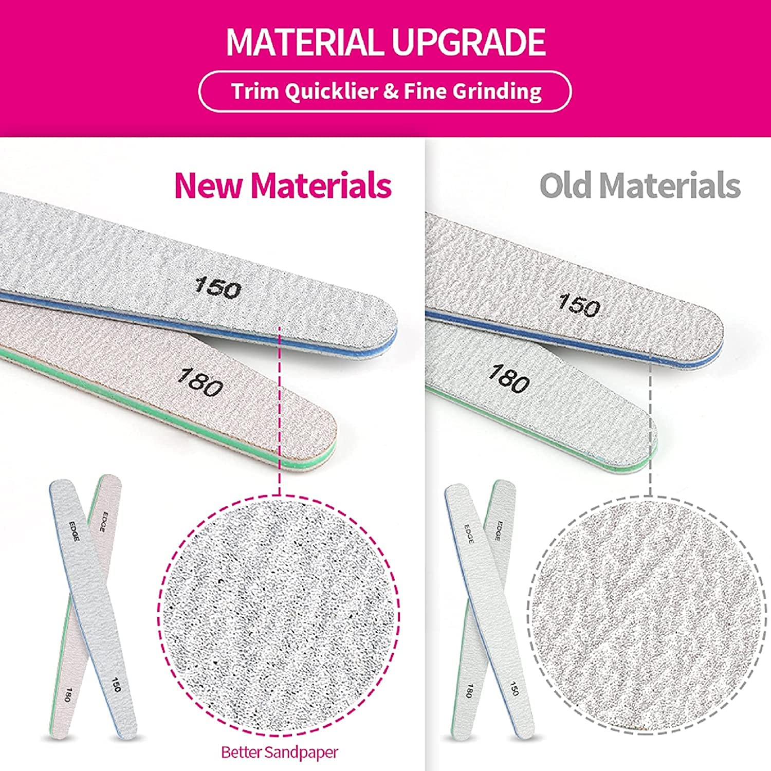 Nail file 150-180-240 grit for shaping