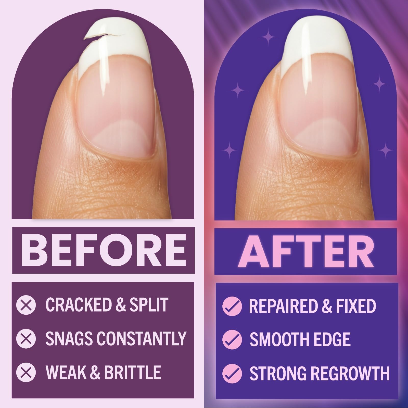 Nail Repair Kit for Broken Nails instruction sheet