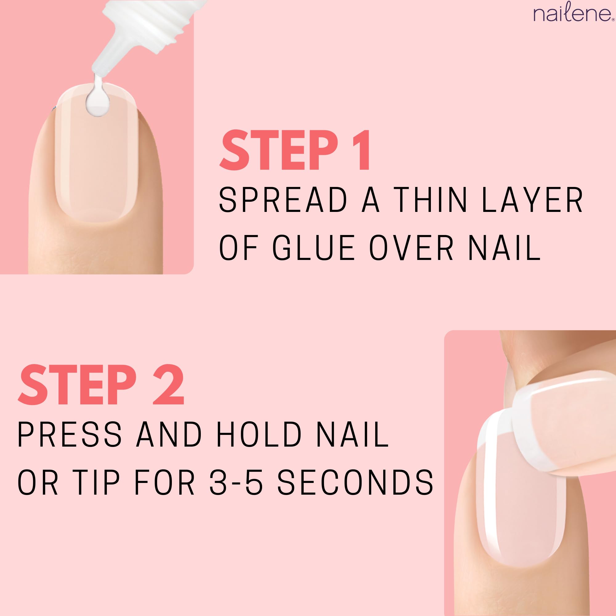 Nailene fast drying nail glue 5-10 second dry time