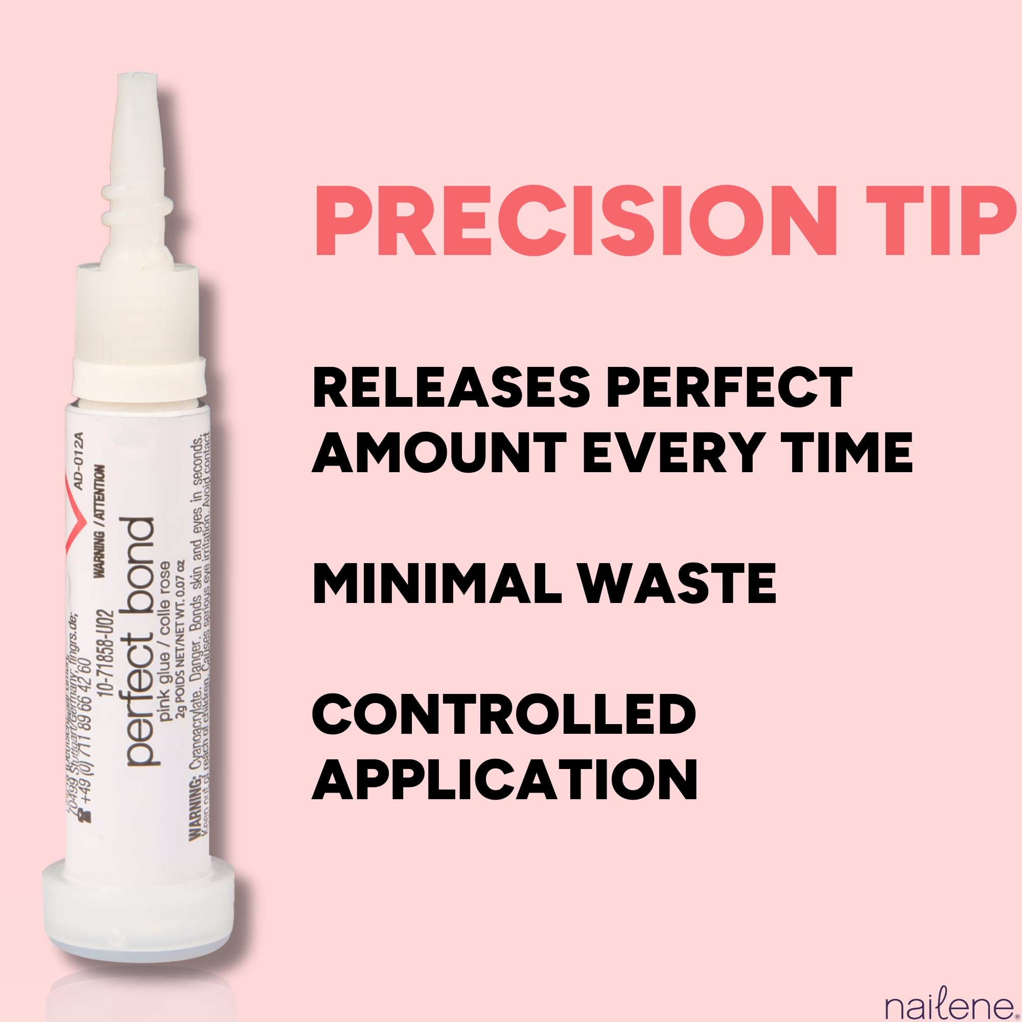 Nailene Perfect Bond Pink Glue 07oz tubes