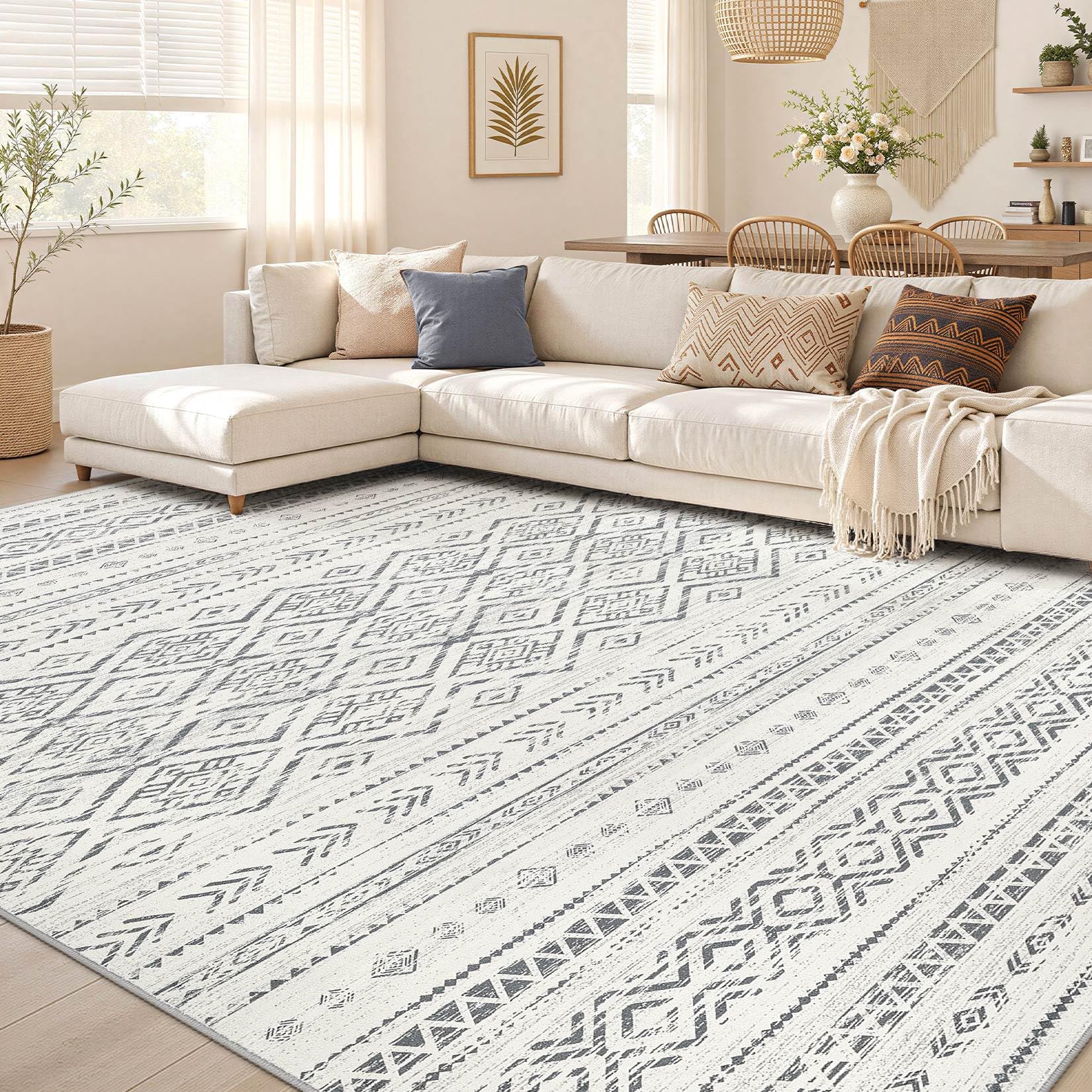 Nakagishi Boho 5x7 area rug grey