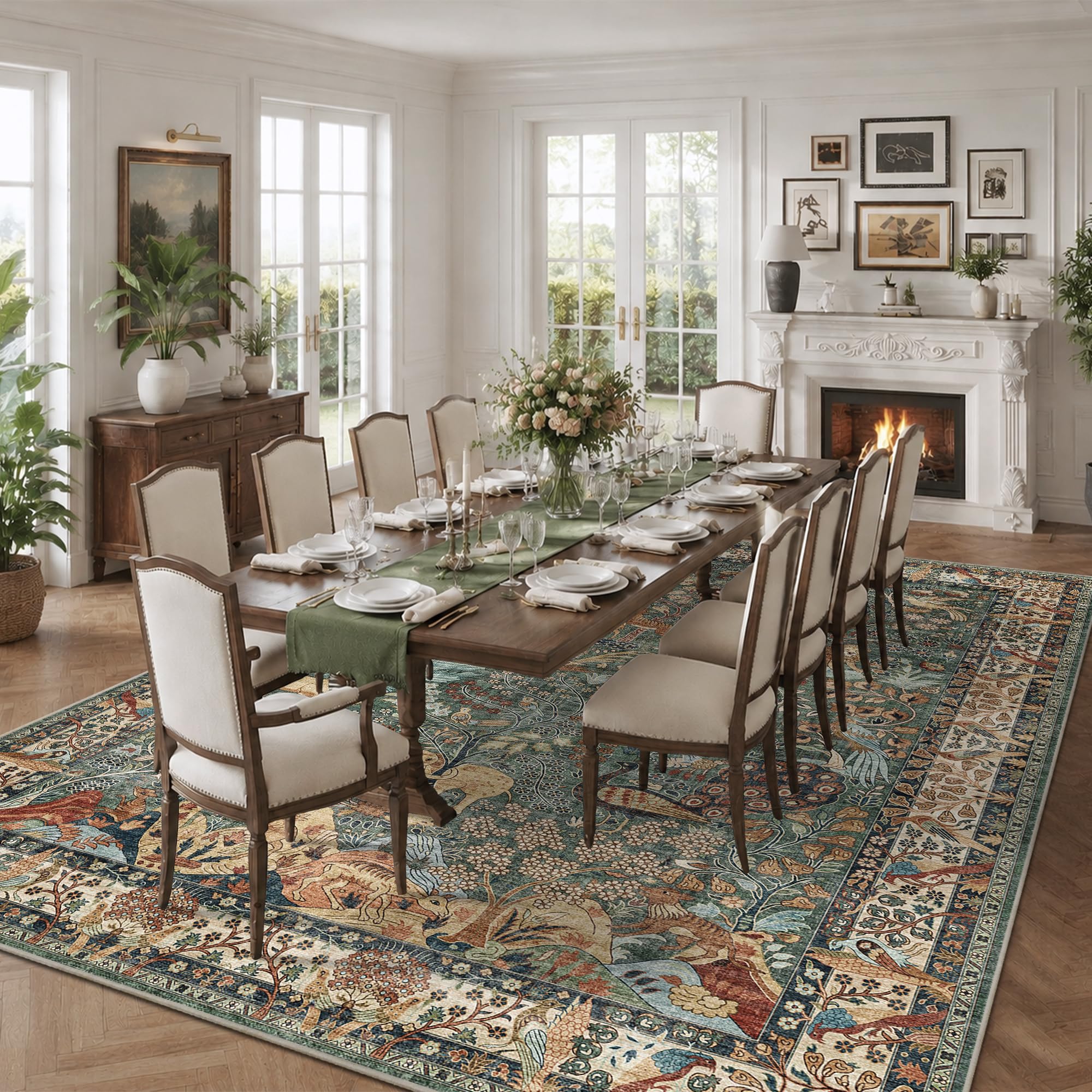 Non-slip backing detail on NakedCloud 8x10 rug