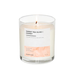 NALADAK Candles Sweet Tea Olive & Honey Candle 8oz single wick in glass jar