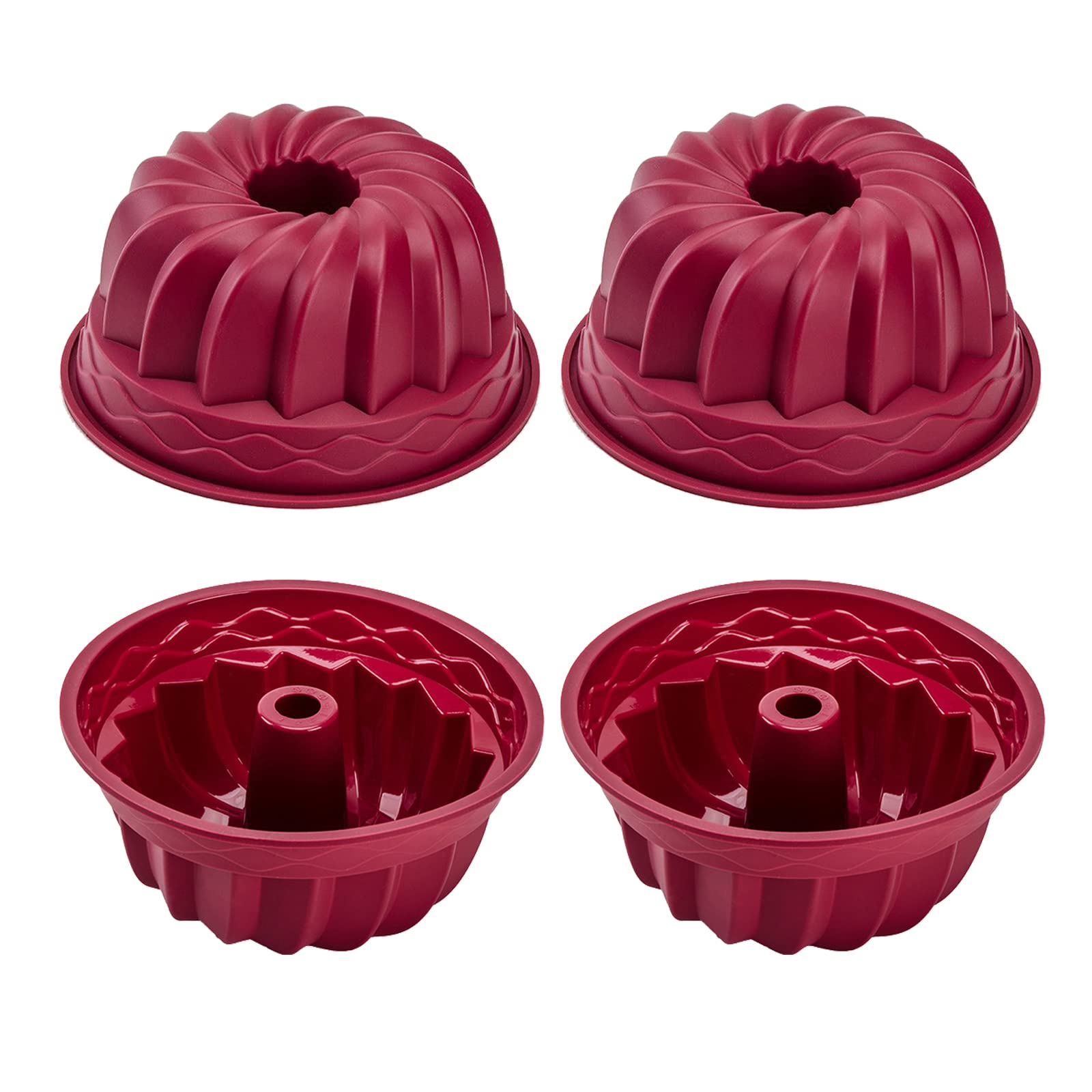 Nalchois 4inch silicone mini cake pan set of 4