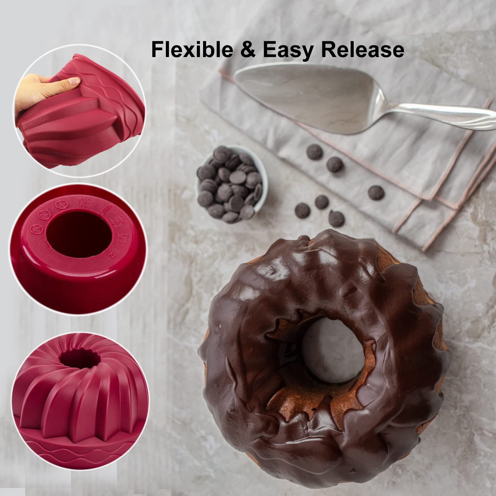 Nalchois silicone bakeware pans for jelly quiche and more