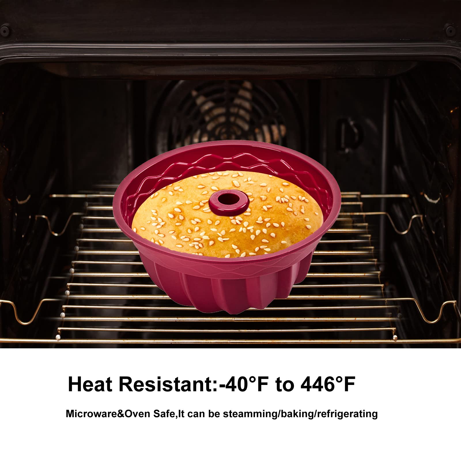 Nonstick flexible Nalchois silicone cake pans for brownies