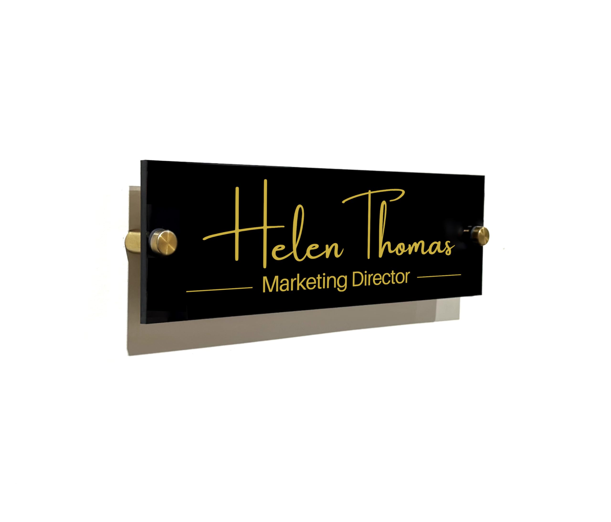 Hardware colors gold silver and black for name plate