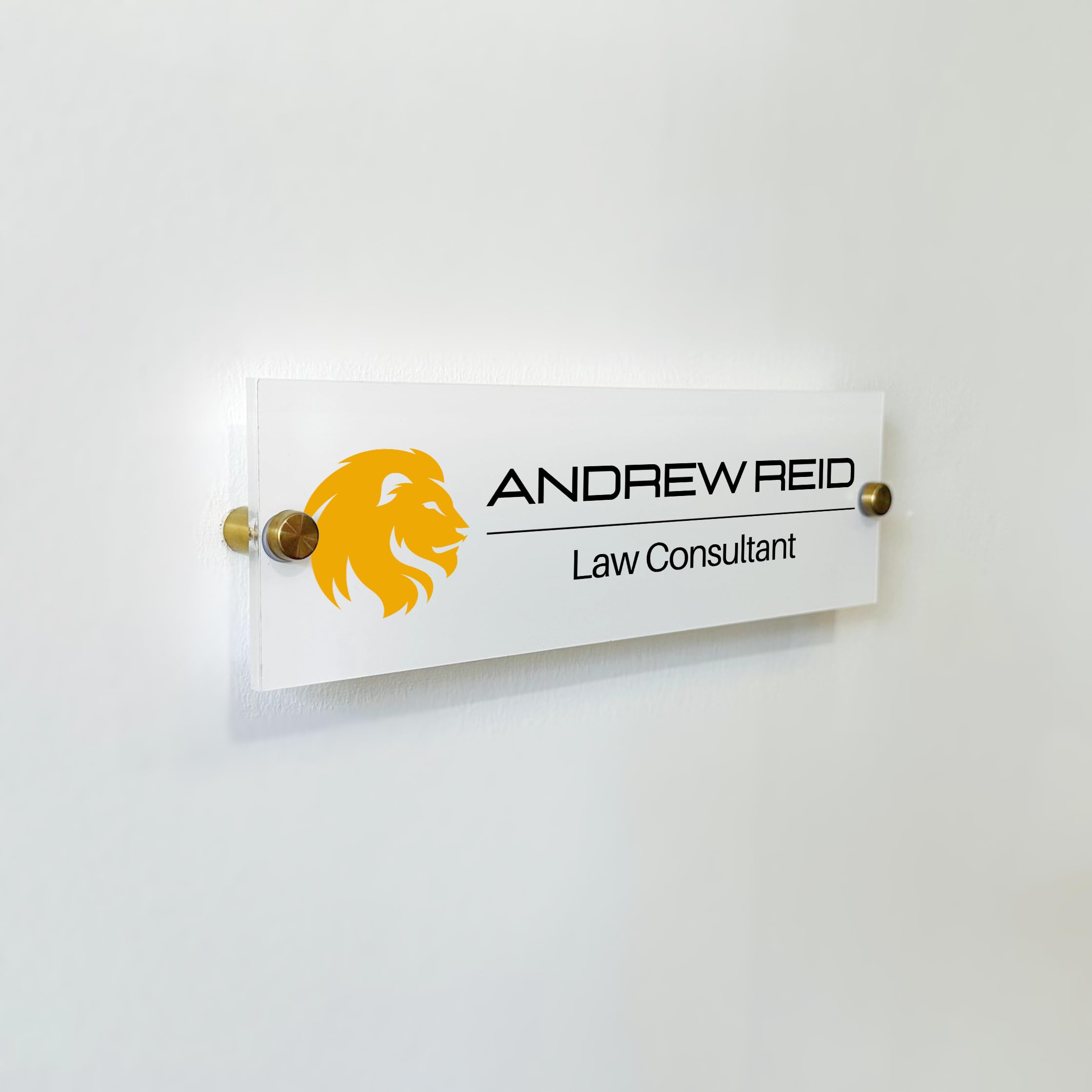 Name plate sized 12x4 inches for higher visibility