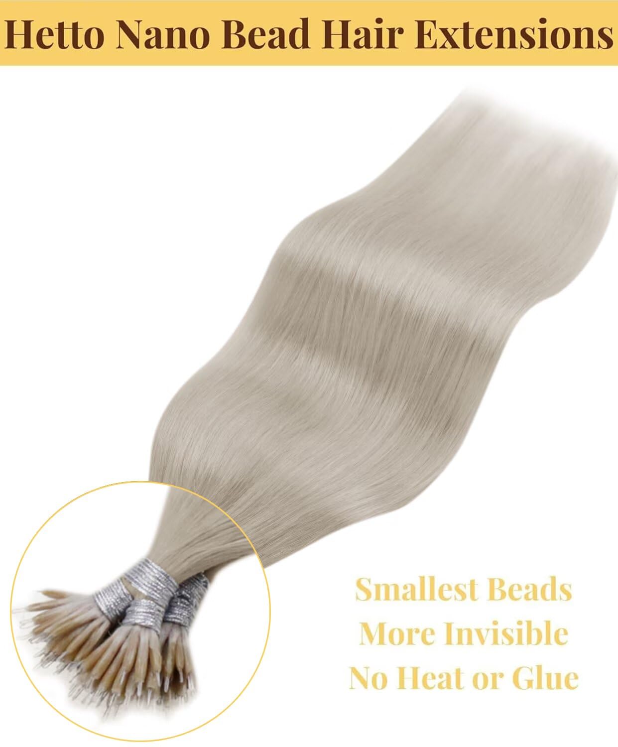 smooth tangle resistant hair quality nano ring extensions