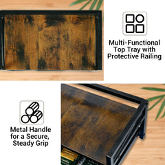Side handles and top tray of NANXITU tea station chest