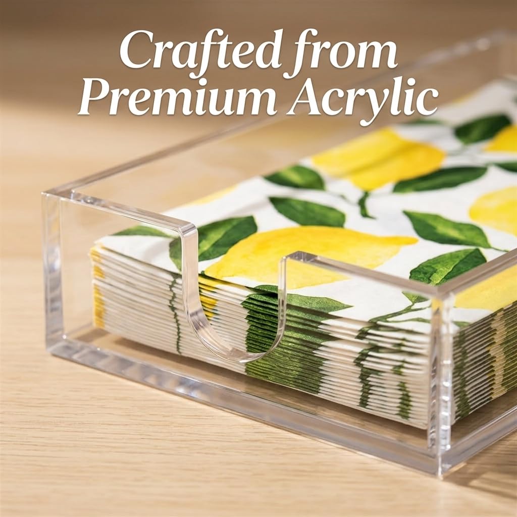 U-shaped opening napkin tray with non-slip pads