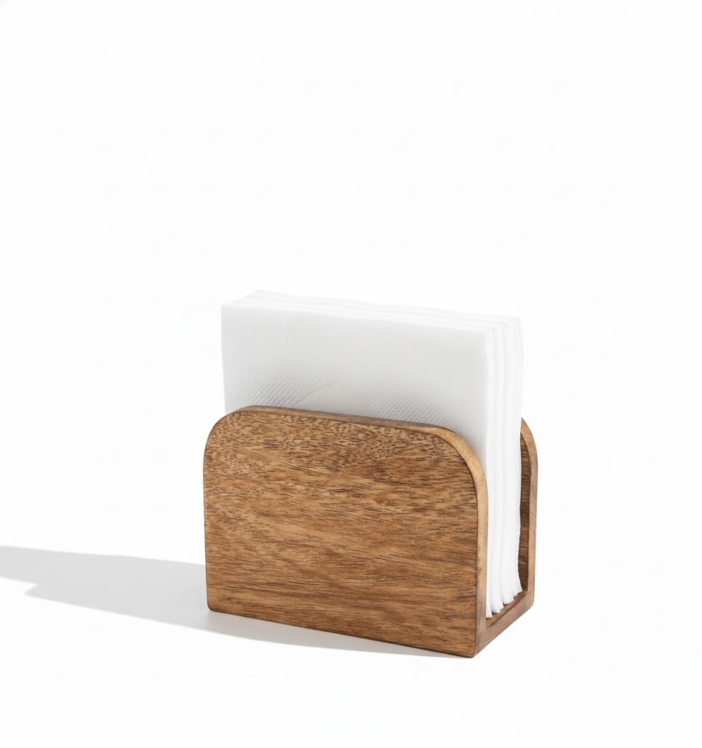 Divine Glance mango wood napkin holder decorative accessory