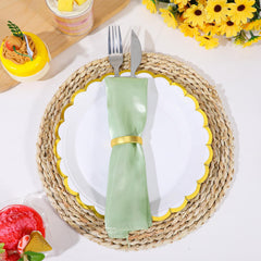 Reusable polyester satin dinner napkins