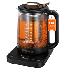 Narcissus Electric Kettle Temperature Control ±5℉ 1.8L glass body