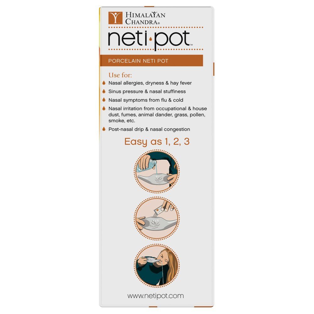 Himalayan Chandra neti pot with sachets
