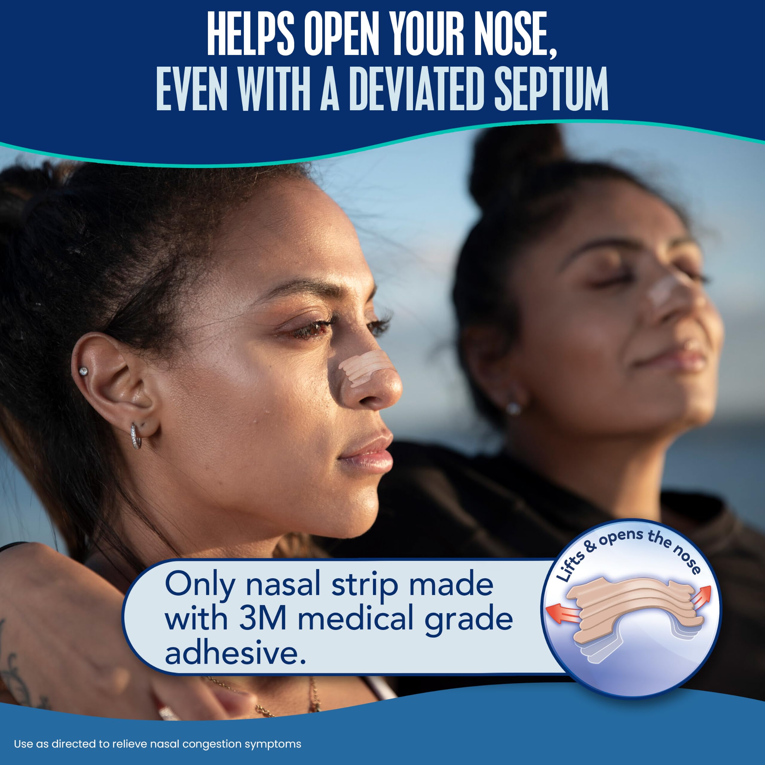 Breathe Right Tan 44ct nasal strips individual wrappers