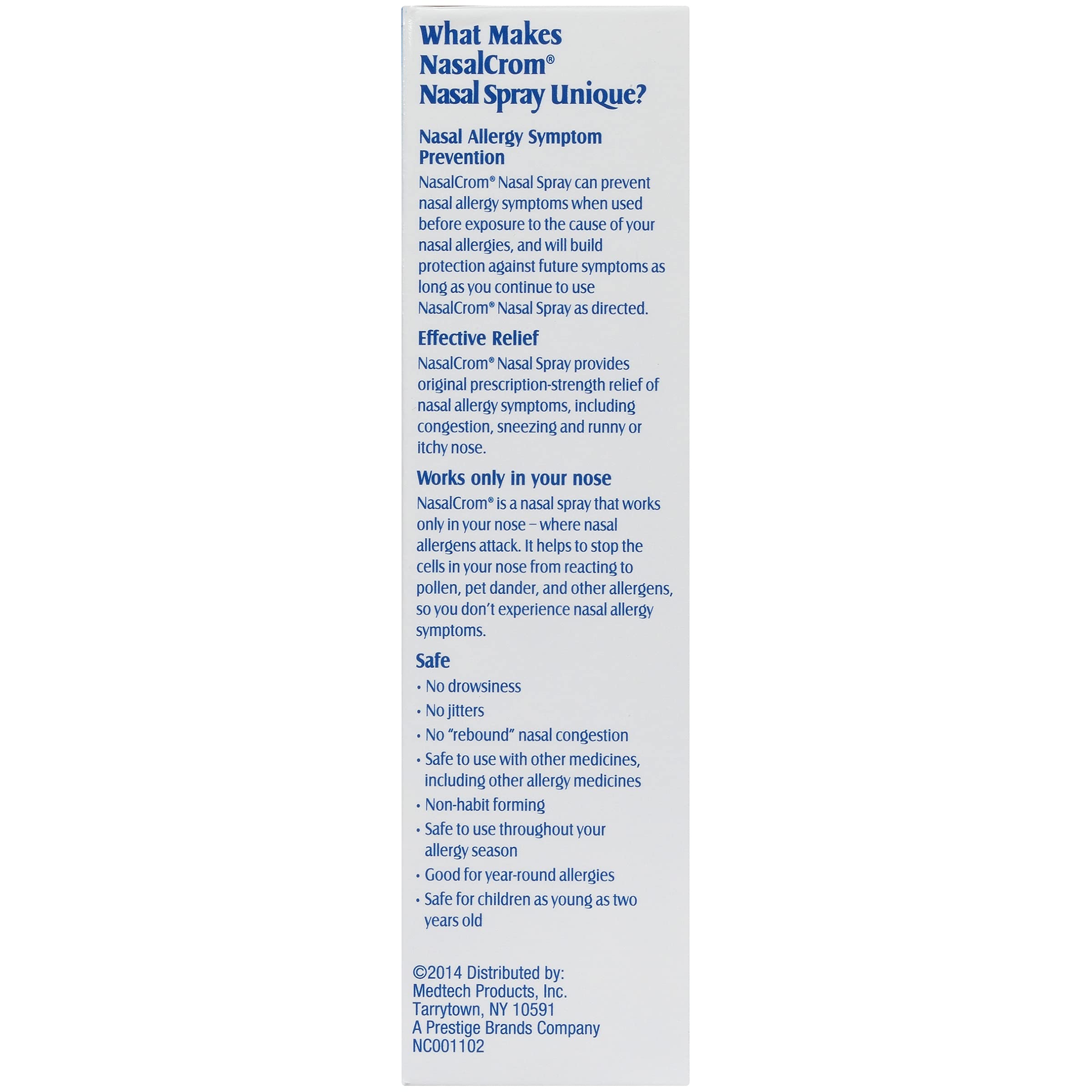 NasalCrom Nasal Spray before exposure use