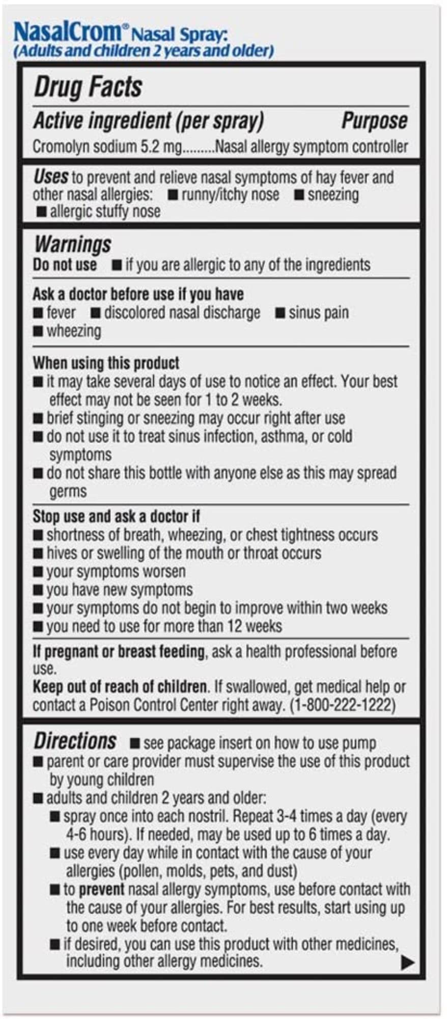 NasalCrom Nasal Spray OTC nasal spray