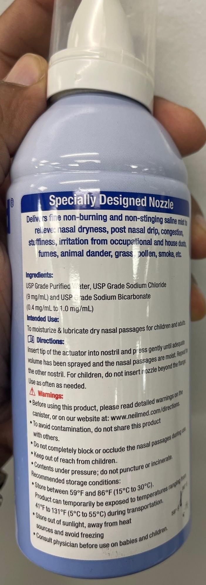 NeilMed nasal spray isotonic saline 177 mL