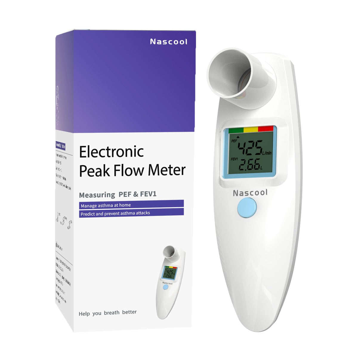Nascool Peak Flow Meter front view