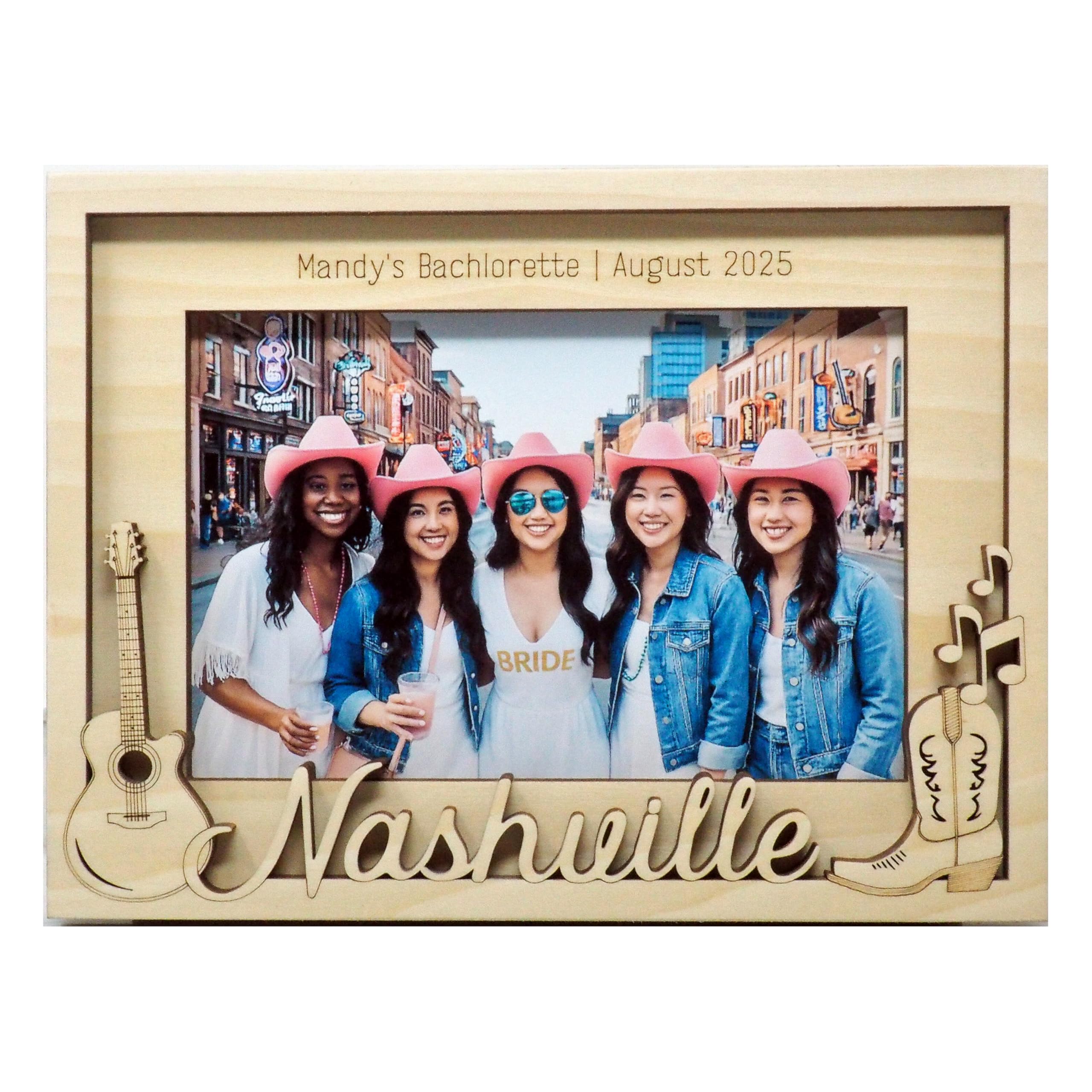 Nashville Picture Frame 5x7 size with guitar motif