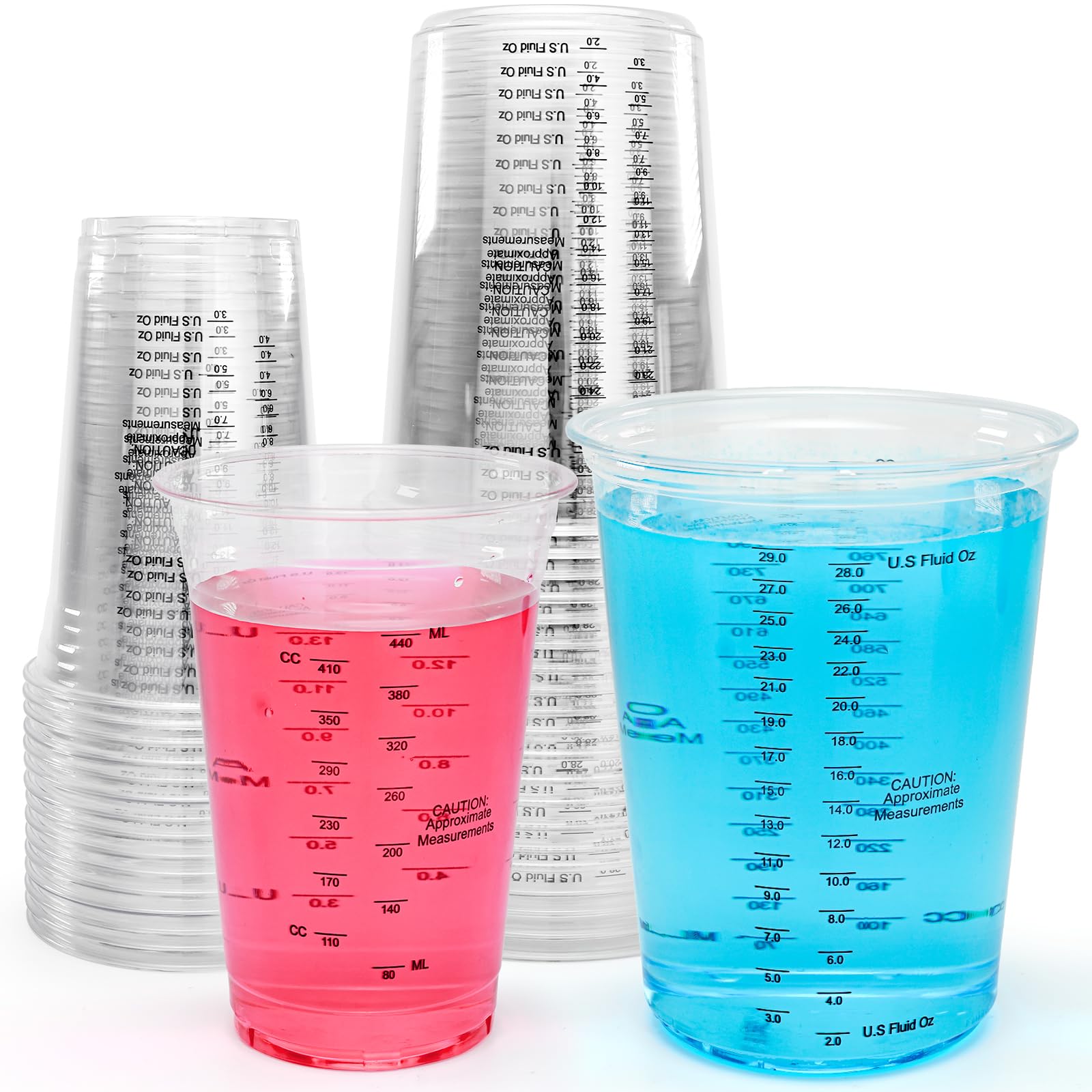 NASUBI resin measuring cups kit with 32oz cups