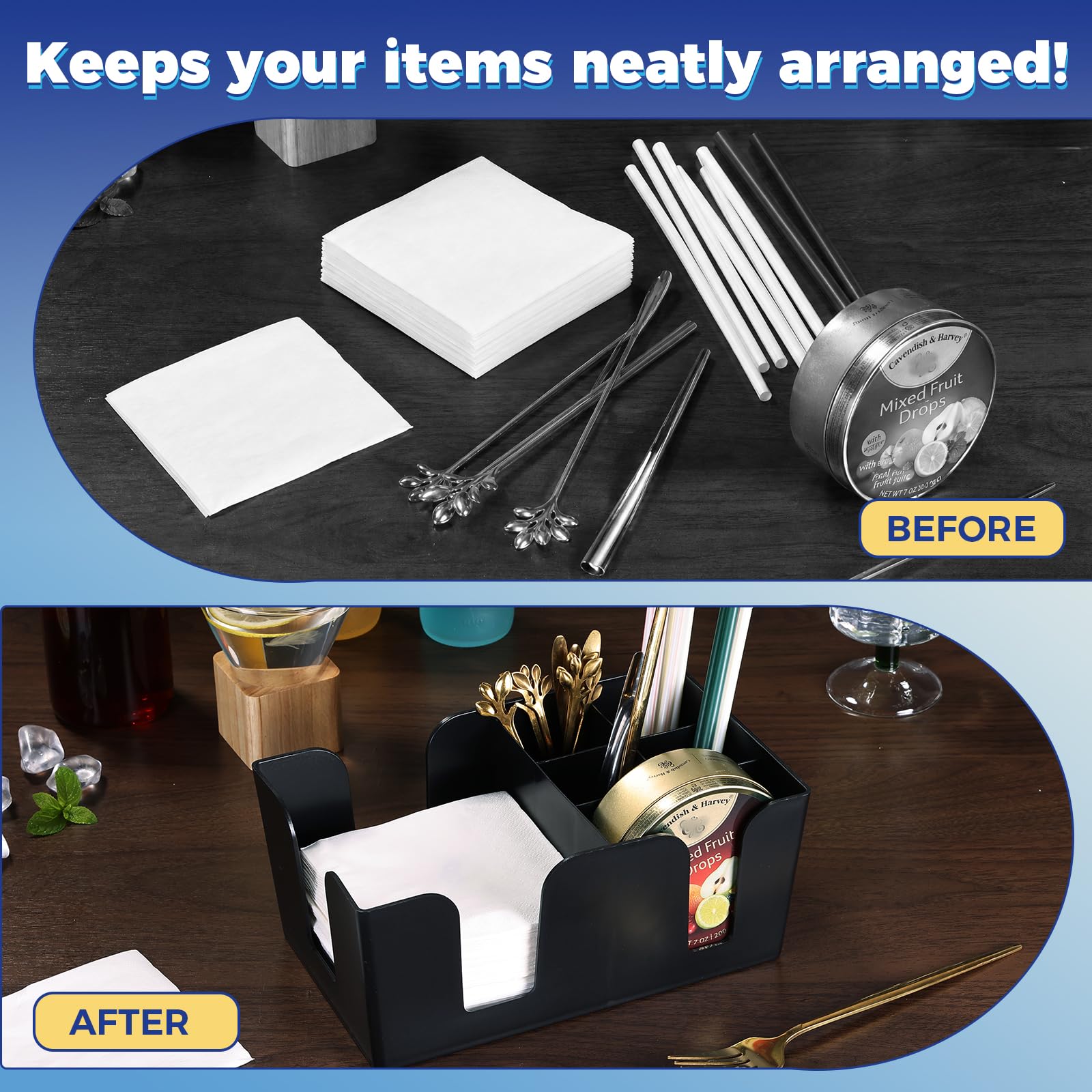 Empty accessories holder for NATGAI Bar Caddy with no contents