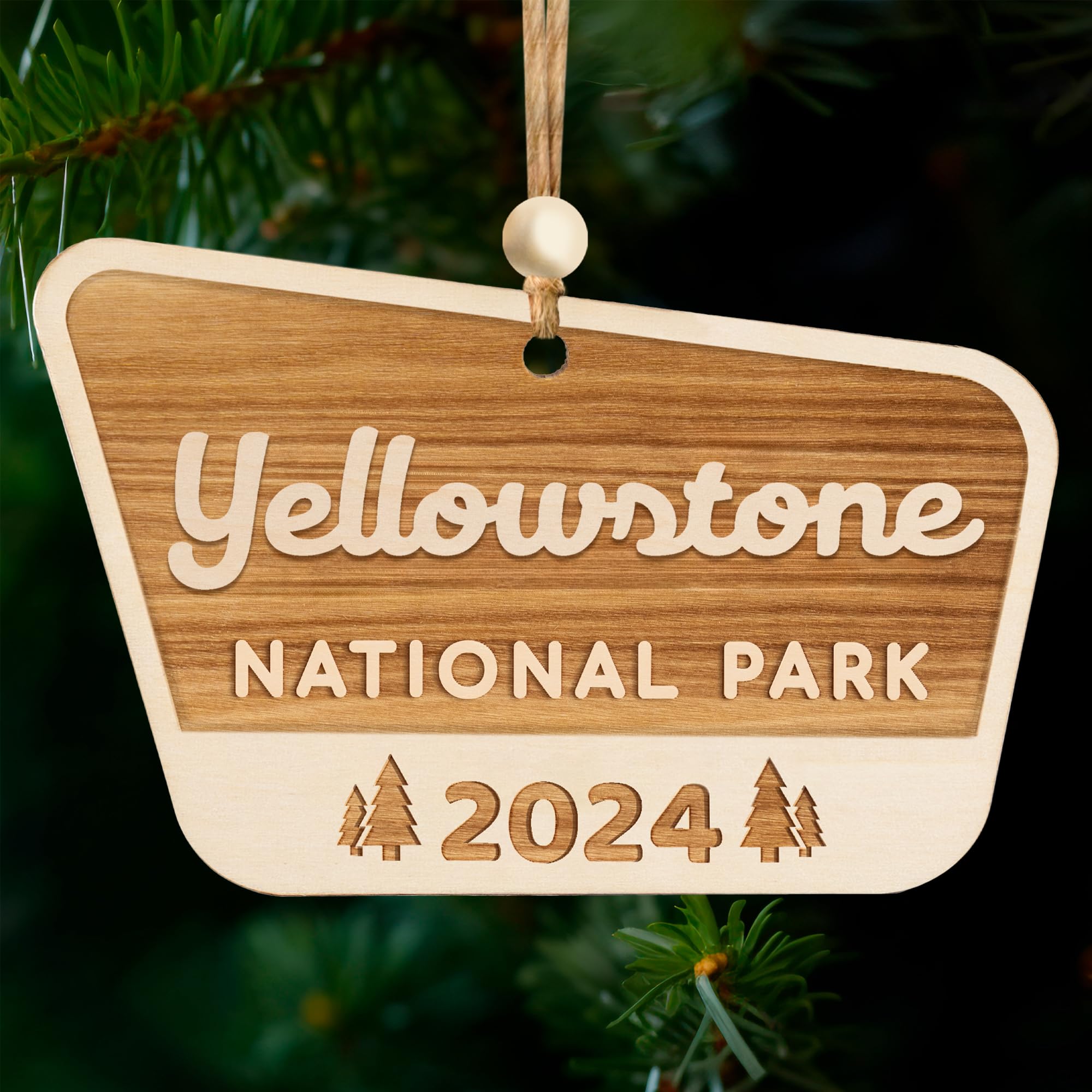 Yellowstone national park ornament 2024 keepsake close up