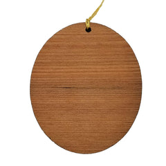 Handmade wood ornament from northern California shop