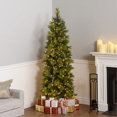 Carolina Pine Slim artificial Christmas tree with 350 clear lights