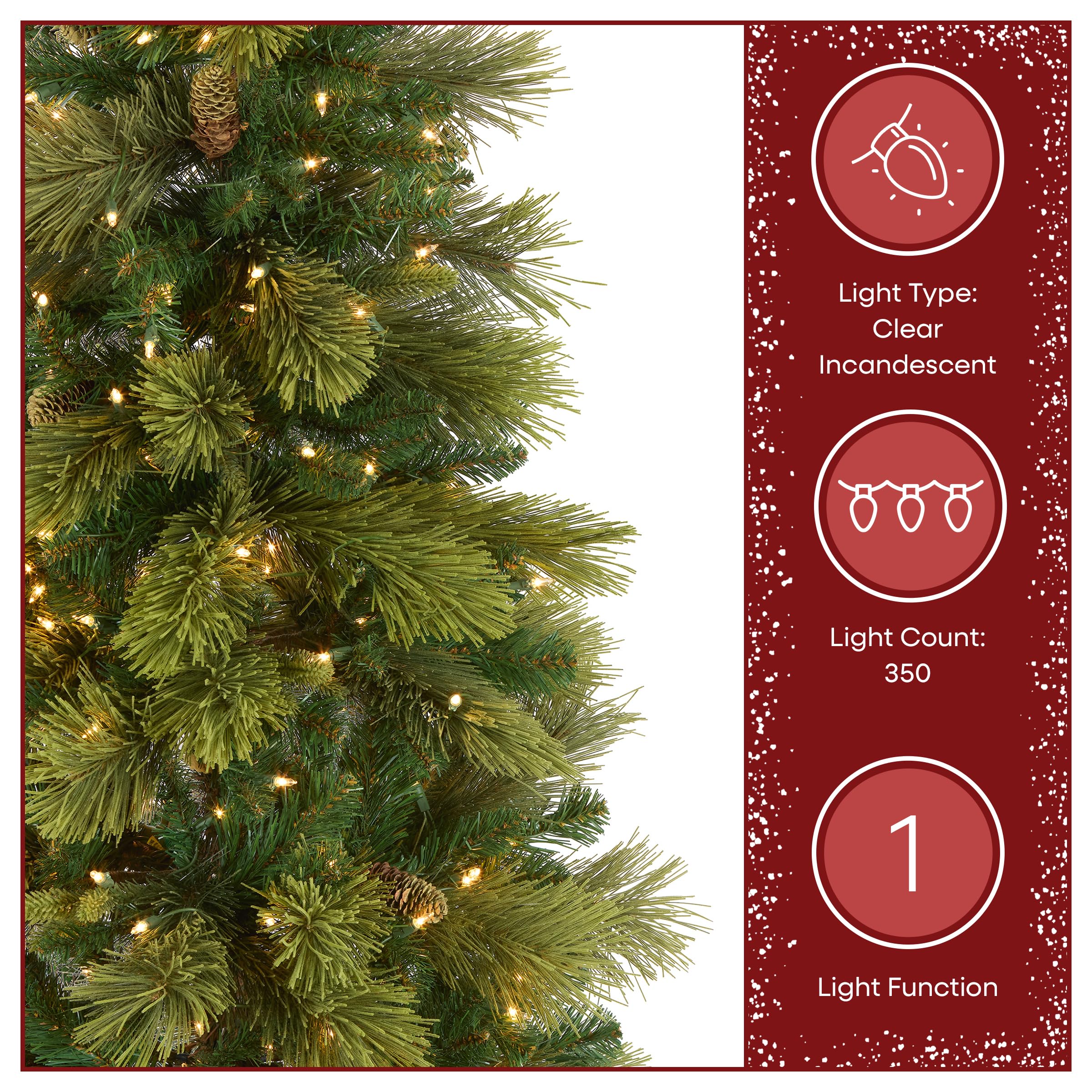 Fire-resistant non-allergenic material Carolina Pine Slim Tree
