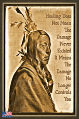 Native American Indian Healing Sign 8x12 all weather metal sign for indoor outdoor use