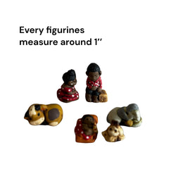 Baby Jesus Mary Joseph and animals nativity figures