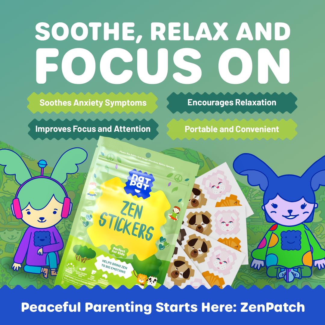 NATPAT Zen Patch calming stickers for kids at home and homework