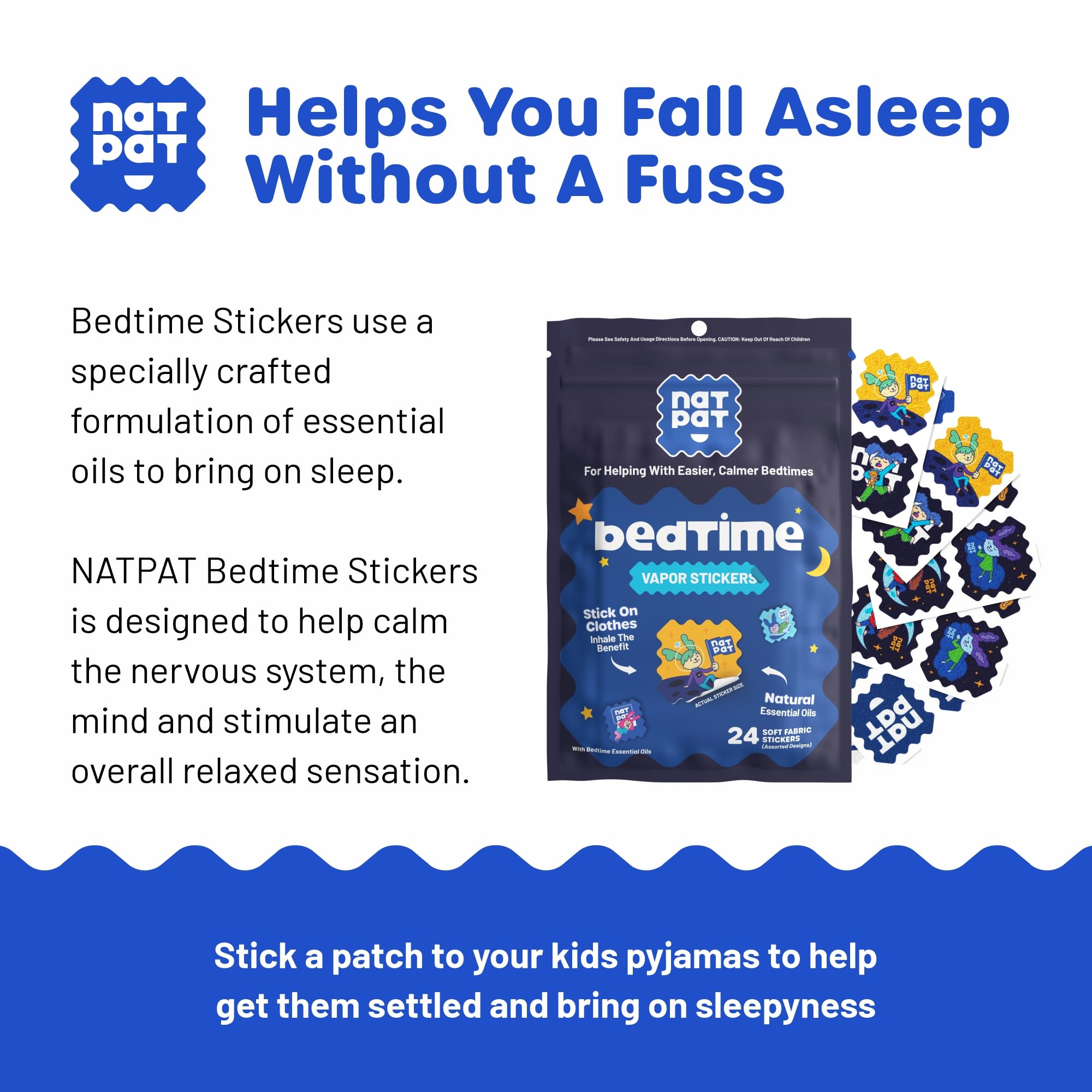 Kid friendly SleepyPatch used before bed