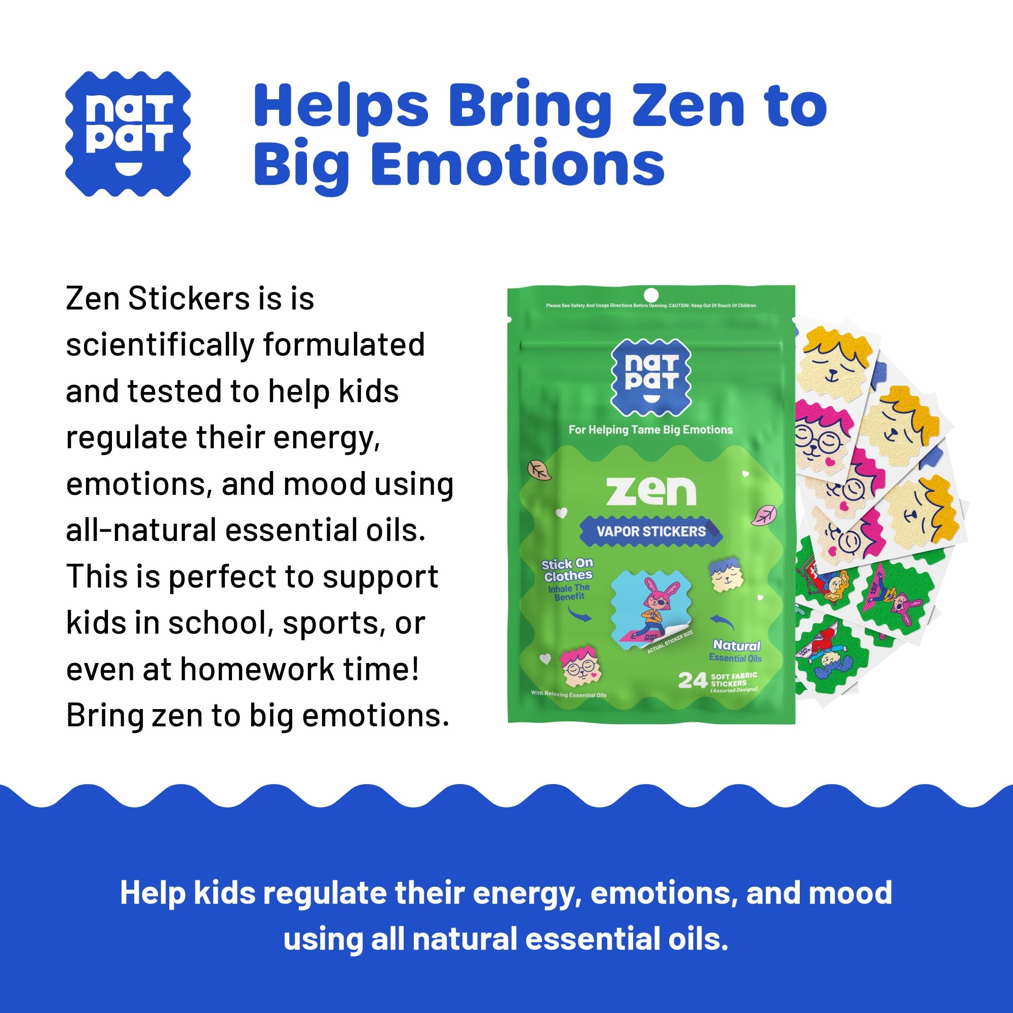 Zen Patch kids energy regulation sticker used during sports