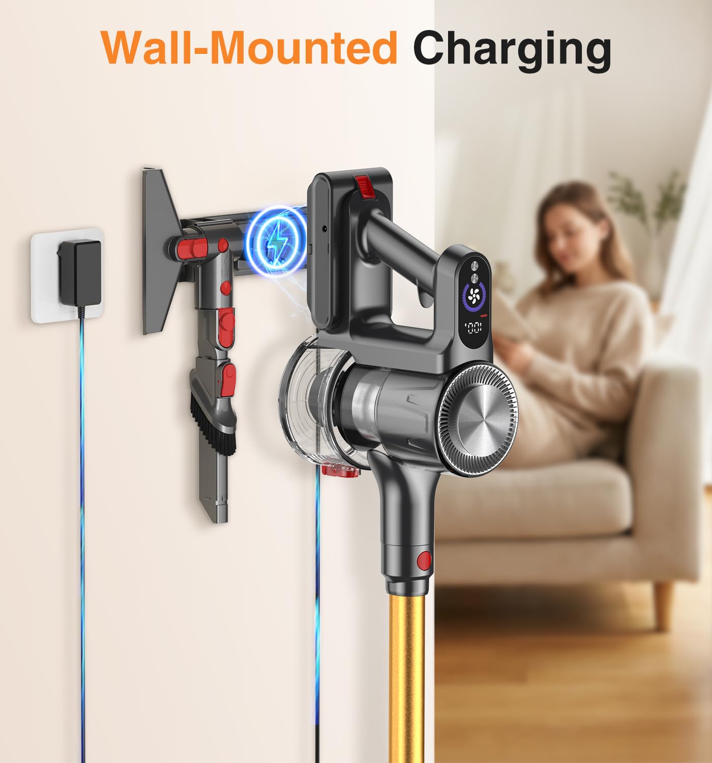 Natrogix detachable handheld vacuum with attachments