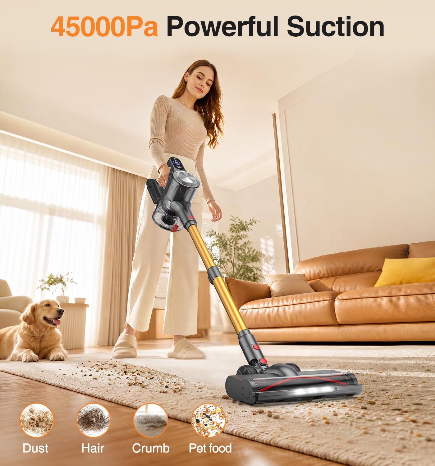 Natrogix stick vacuum cordless lightweight design