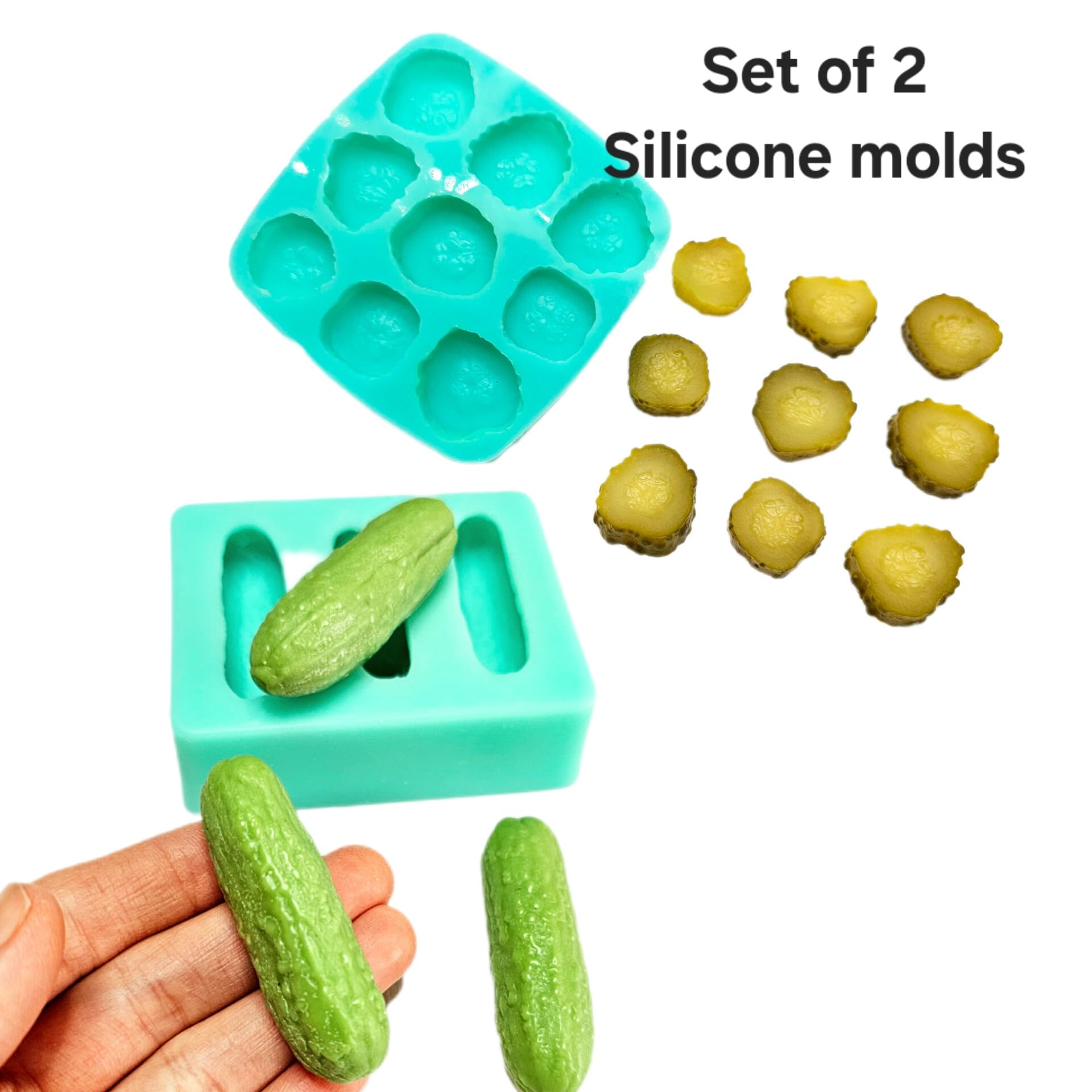 natucraft silicone pickle molds 3-cavity crafts