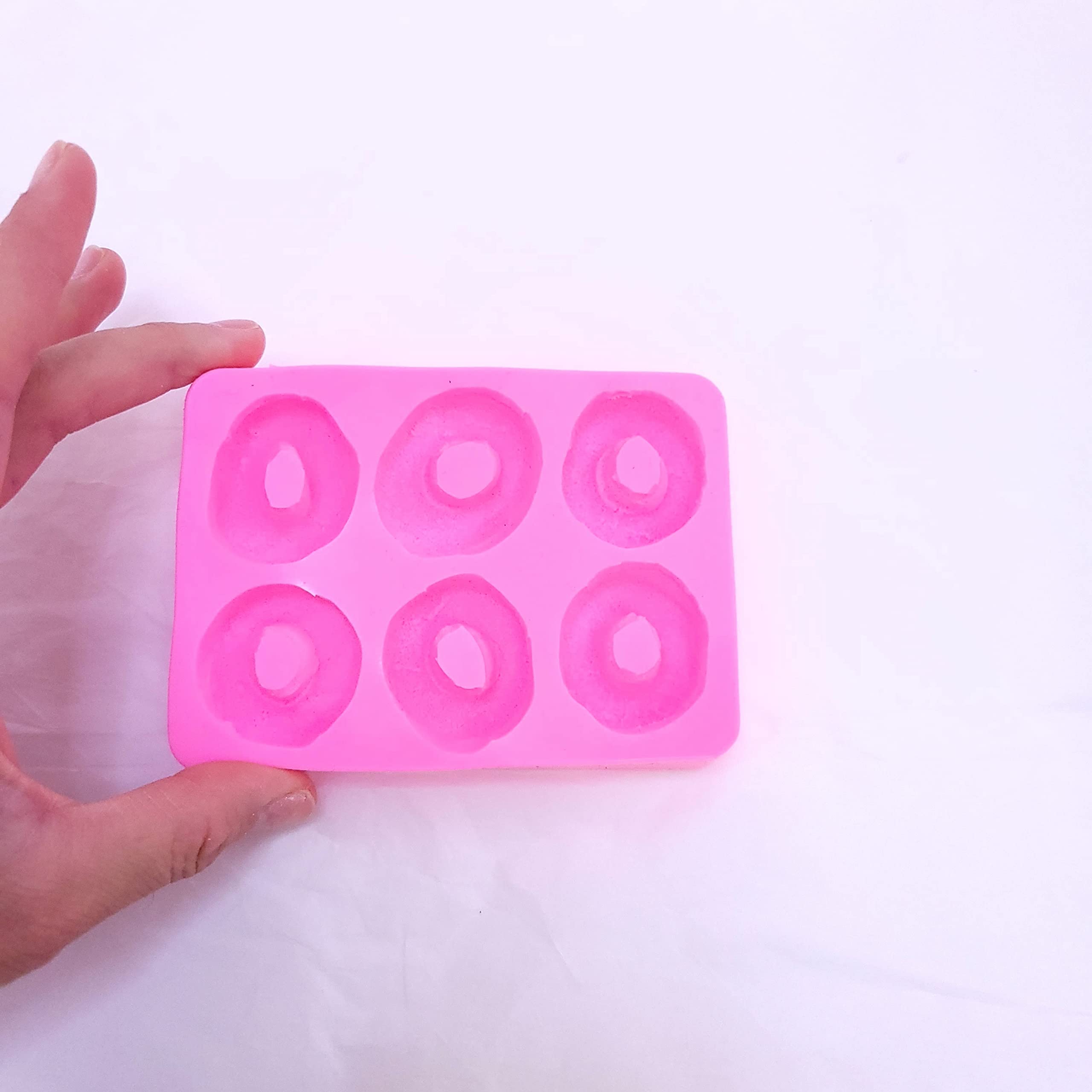 Handmade Natucraft mold with 6 peach ring cavities