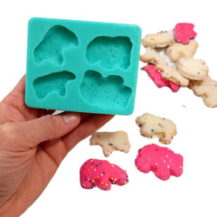 Natucraft frosted animal cookie 4 cavity silicone mold product image