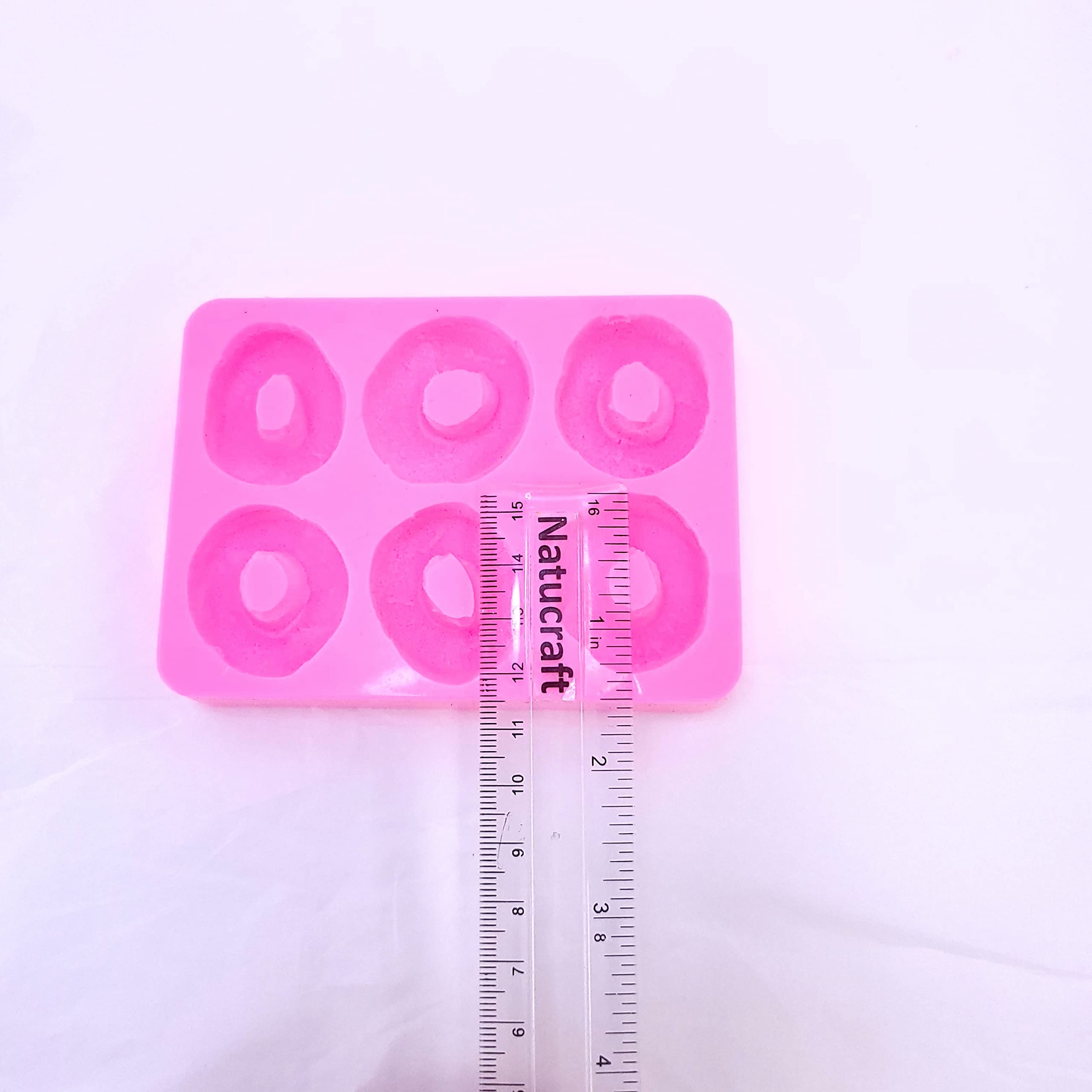 Pink Natucraft peach rings silicone mold in 6 cavities