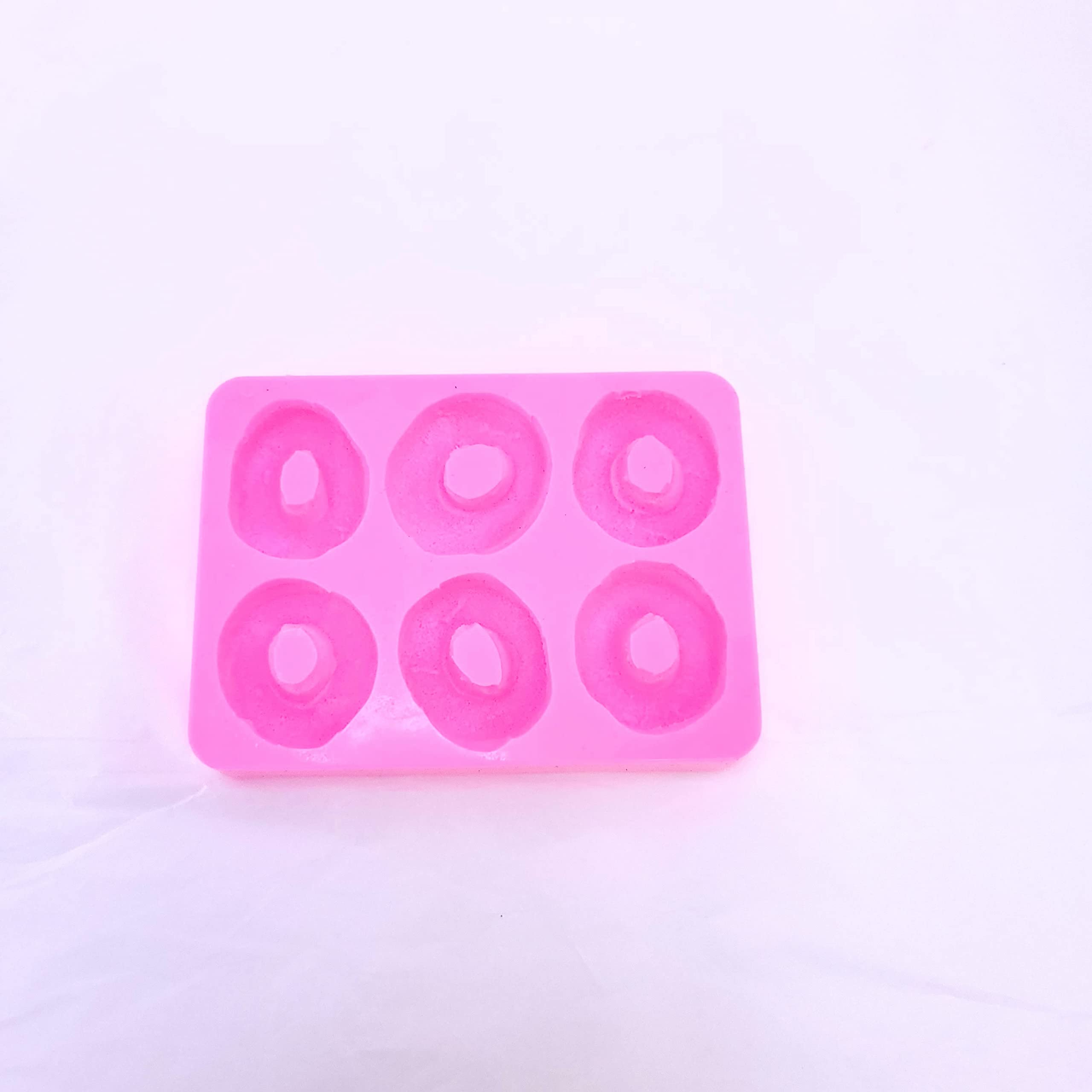 Flat back peach rings mold suitable for resin casting