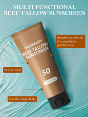 Grass fed beef tallow sunscreen ingredients label