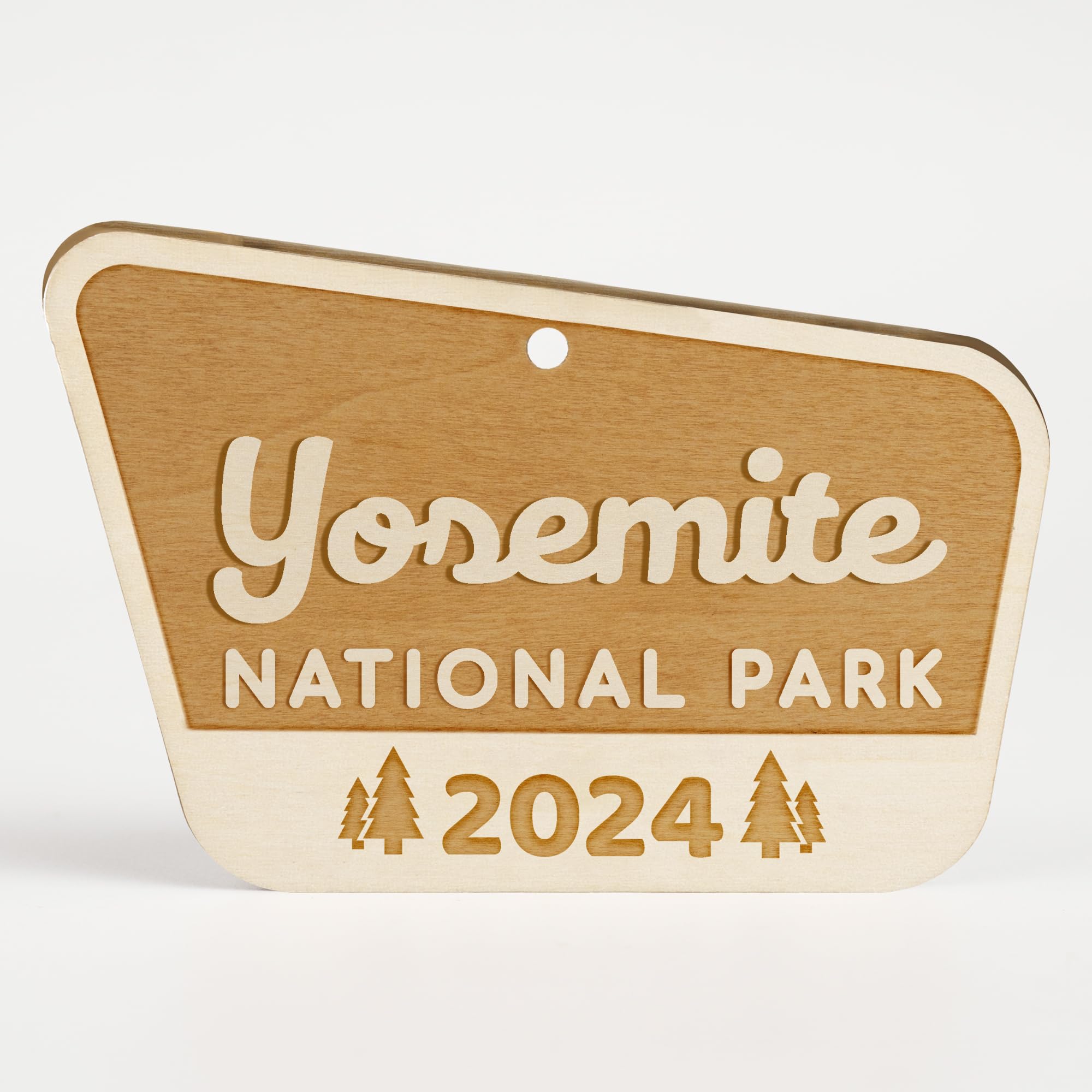 Premium birch wood craftsmanship National Park ornament
