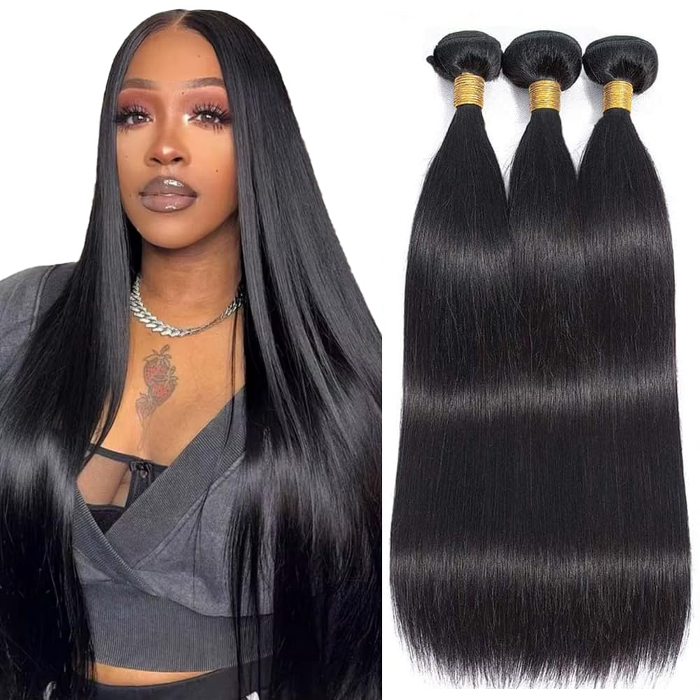 Natural black straight hair bundle 26 inch 50g