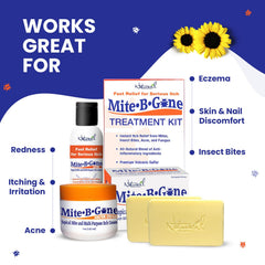 Made in USA Mite-B-Gone soap packaging