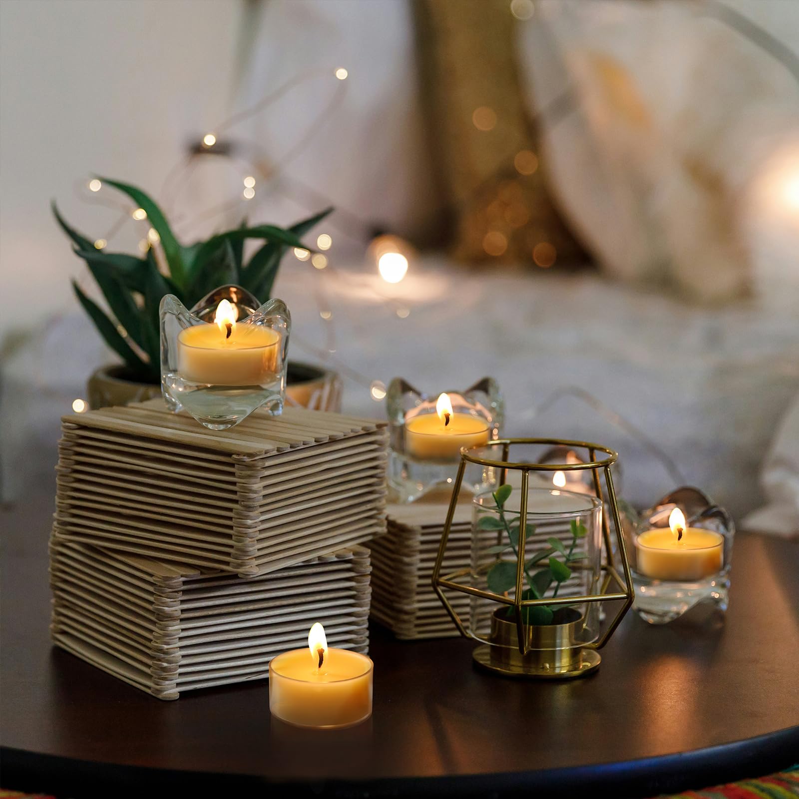 Gift-ready box of 48 beeswax tealights