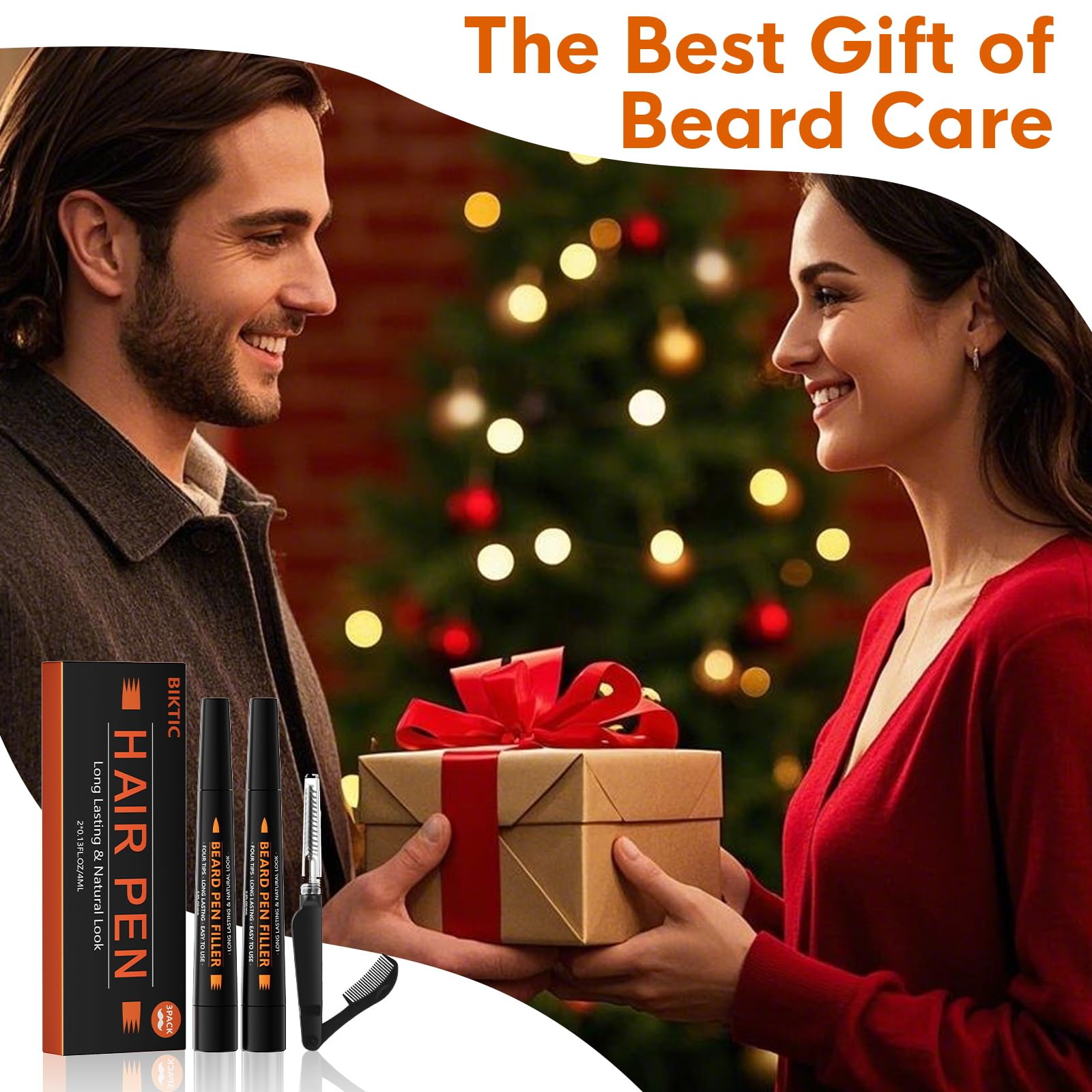 3-pack beard pencil filler set for men black
