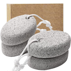 Natural pumice stone foot care 4-pack durable exfoliation